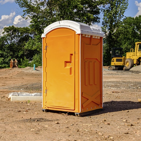 how often are the portable restrooms cleaned and serviced during a rental period in Satilla